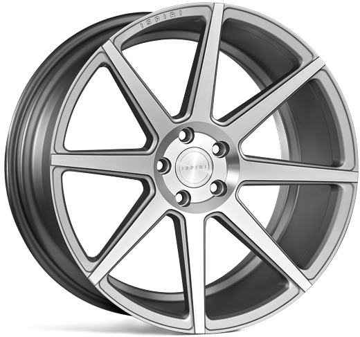 IW Automotive ISR8 19x8.5 5x120 ET15 Satin Silver Machined
