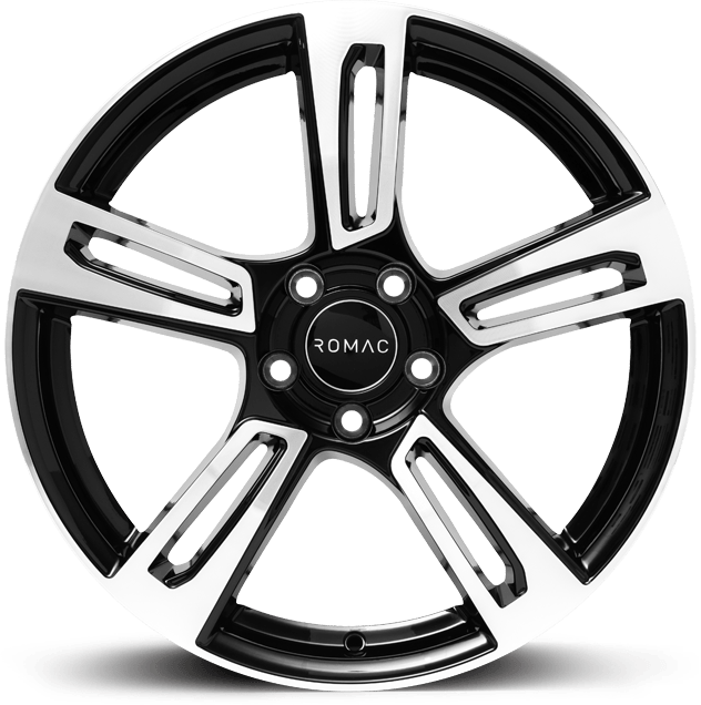 ROMAC EDGE 17X7 4X108 ET42 BLACK/POLISH