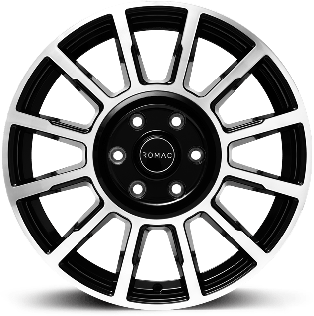 ROMAC STEALTH 16X6.5 5X114.3 ET50 BLACK/POLISH