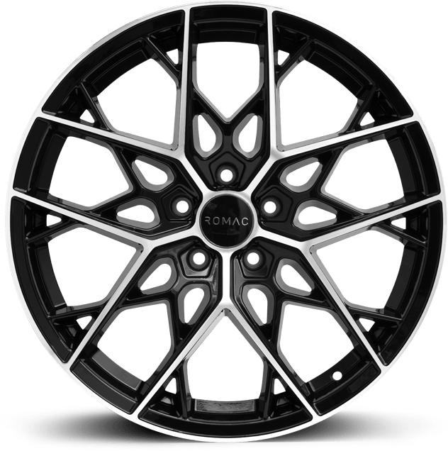 ROMAC VORTEX 18X8 5X108 ET45 BLACK/POLISH